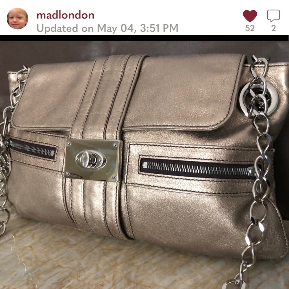 Lanvin metallic bag purse beautiful soft